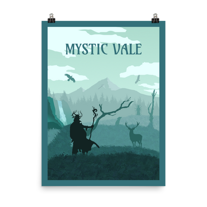 Mystic Vale Minimalist Board Game Art Poster