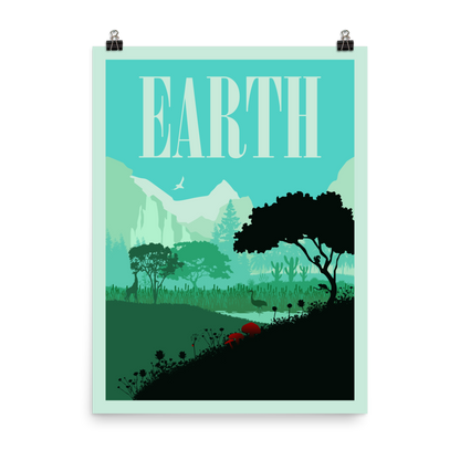 Earth Minimalist Board Game Art Poster