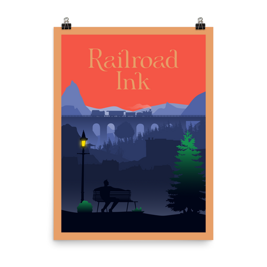 Railroad Ink Minimalist Board Game Art Poster