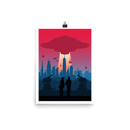 Under Fallen Skies Minimalist Board Game Art Poster