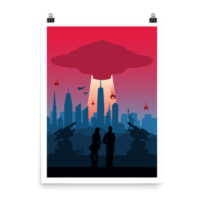 Under Fallen Skies Minimalist Board Game Art Poster