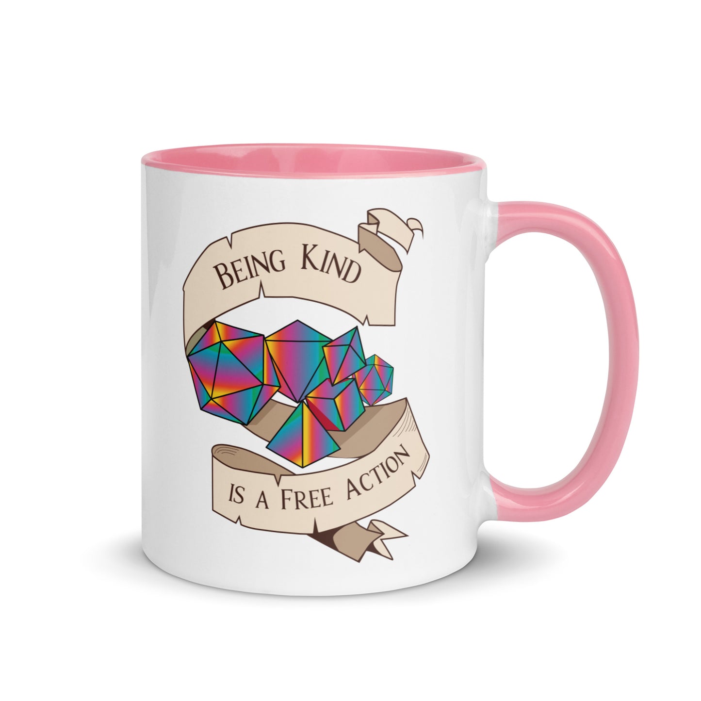Being kind is a free action -Tabletop RPG Mug