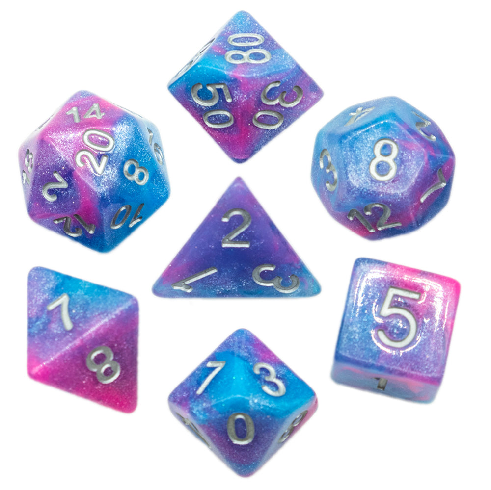 Galaxy Treasure Resin Meeple Dungeon Dice Set