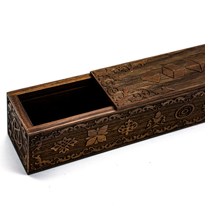 TRPG Sword Walnut Wood Dice Storage Box Meeple Dungeon Dice Accessories