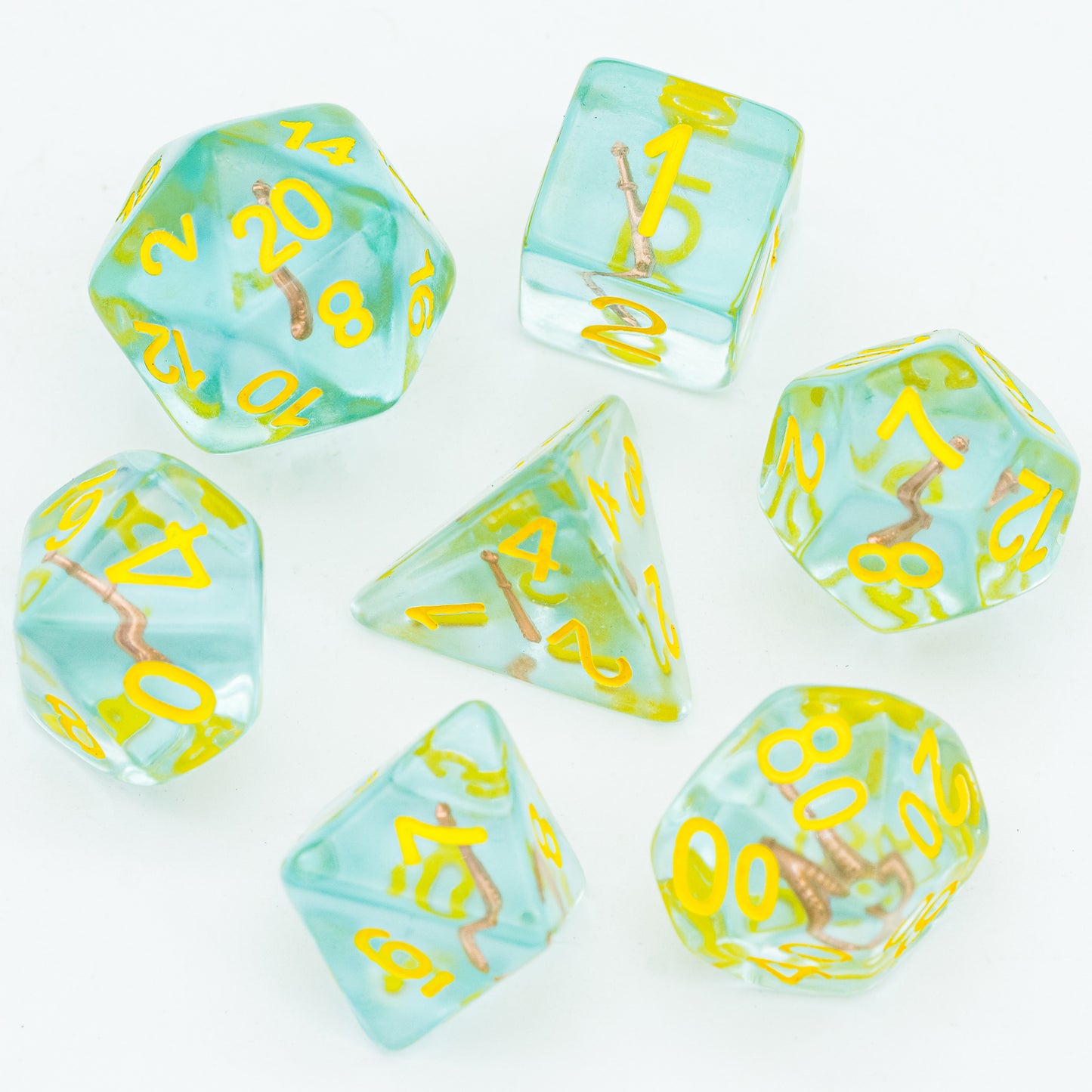 TRPG Character Class Resin Meeple Dungeon Dice Set
