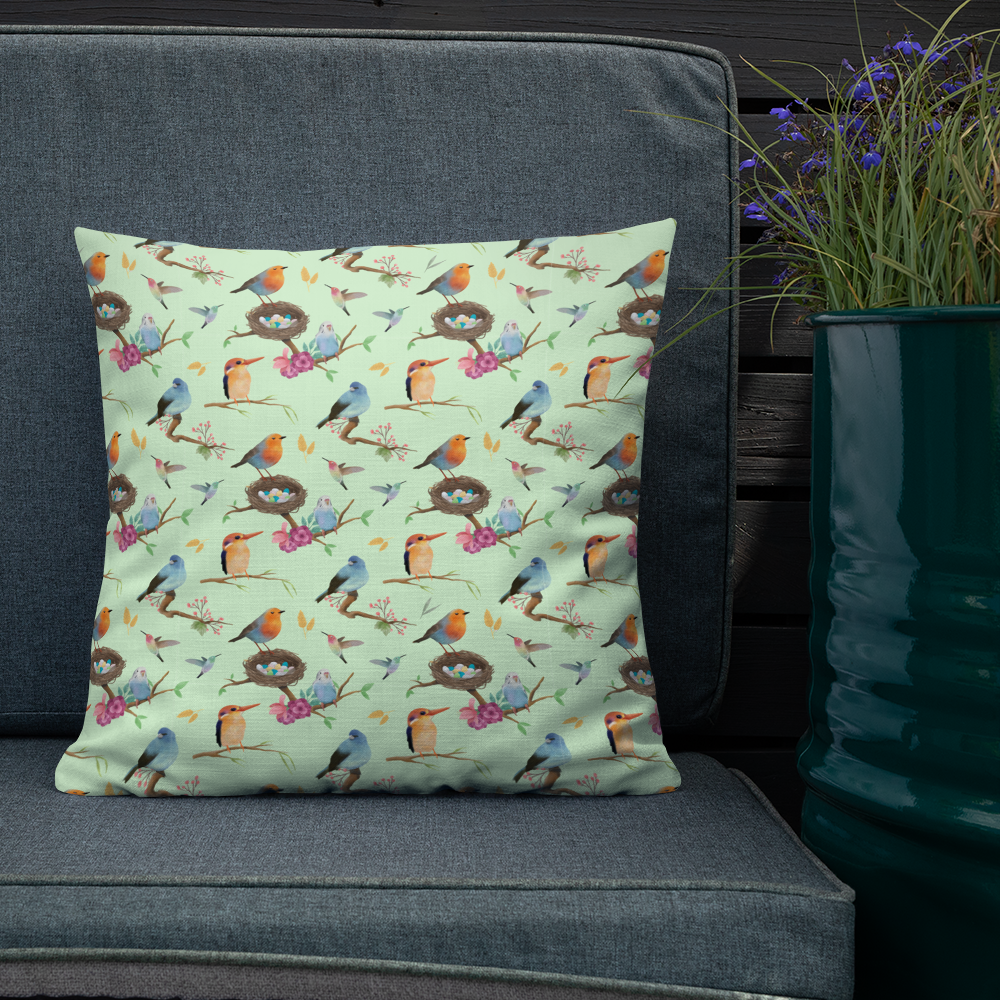 Wingspan (Green) Inspired Premium Cushion