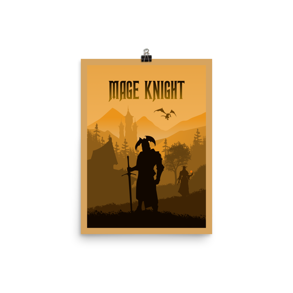 Mage Knight Minimalist Board Game Art Poster