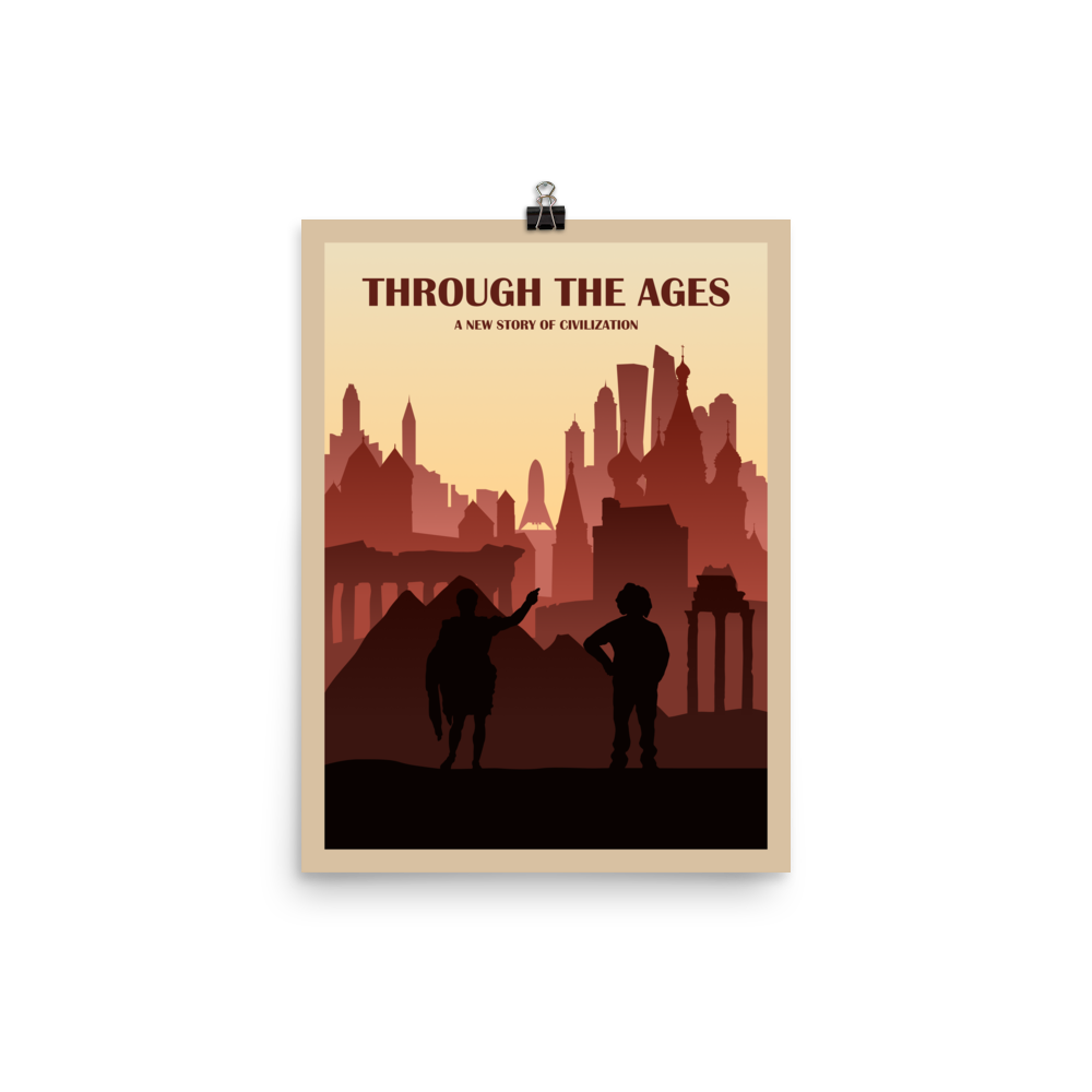 Through The Ages: A New Story of Civilization Minimalist Board Game Art Poster