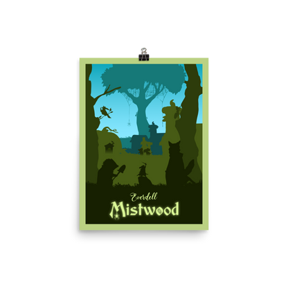 Everdell Mistwood Minimalist Board Game Art Poster