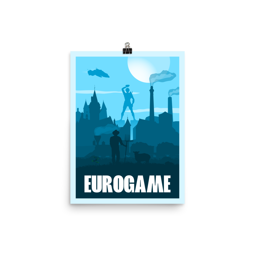 Eurogame Board Game Mechanic Minimalist Board Game Art Poster