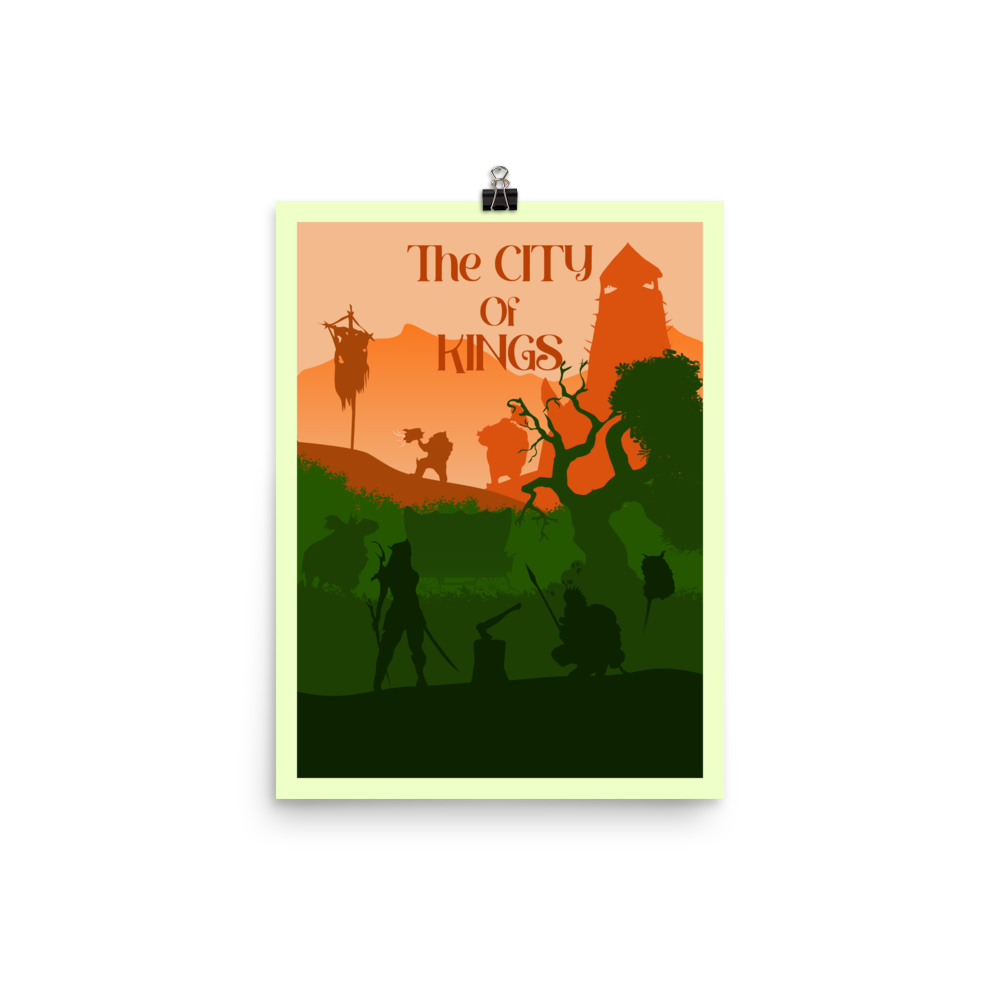 The City of Kings Minimalist Board Game Art Poster