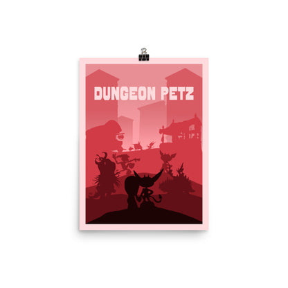 Dungeon Petz Minimalist Board Game Art Poster