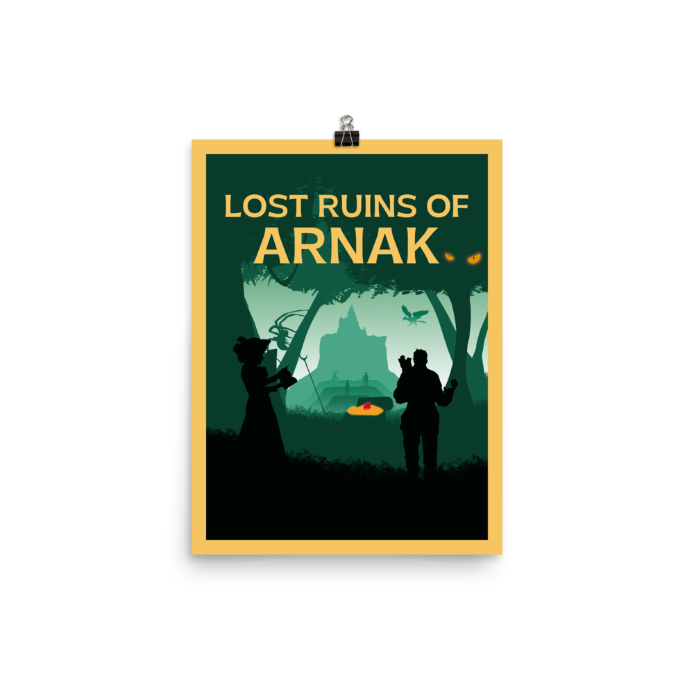 Lost Ruins of Arnak Temple Minimalist Board Game Art Poster