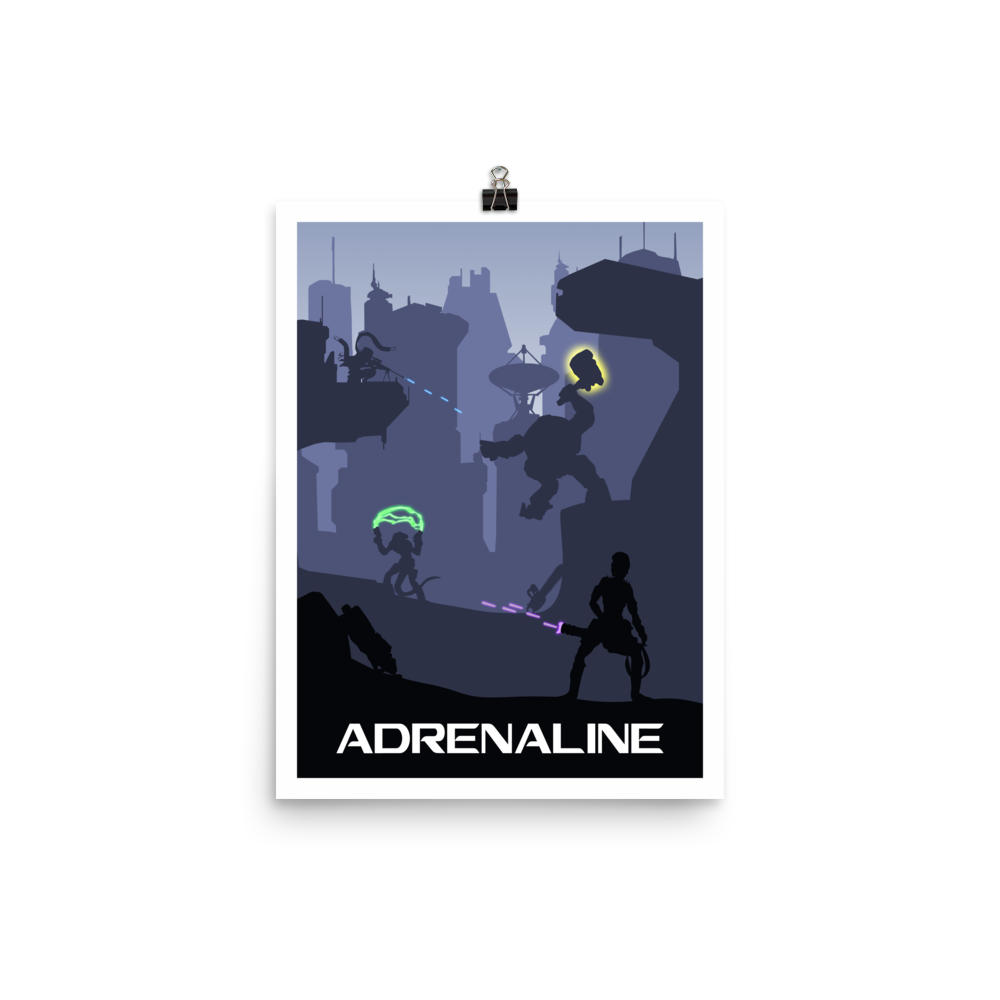 Adrenaline Minimalist Board Game Art Poster