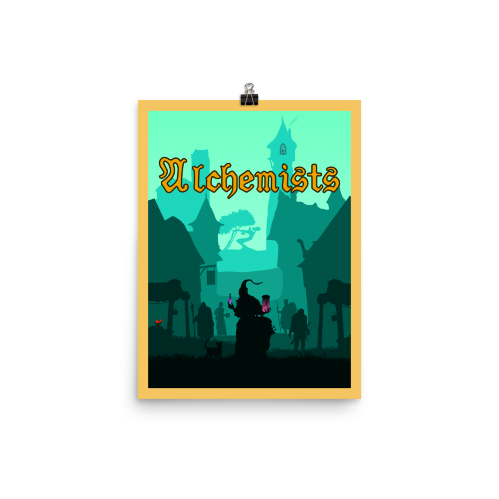Alchemists Minimalist Board Game Art Poster