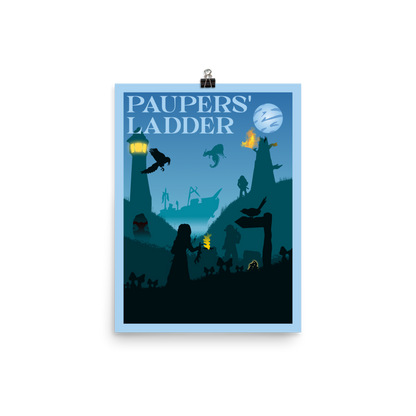 Pauper's Ladder Minimalist Board Game Art Poster