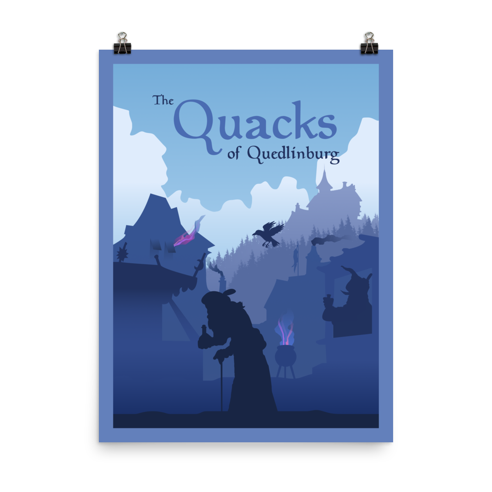The Quacks of Quedlingburg Minimalist Board Game Art Poster
