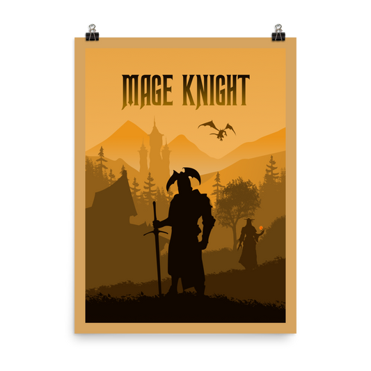 Mage Knight Minimalist Board Game Art Poster