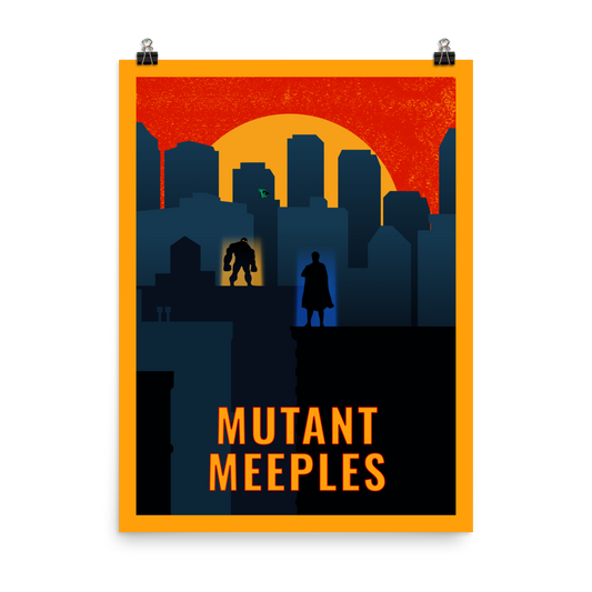 Mutant Meeples Minimalist Board Game Art Poster