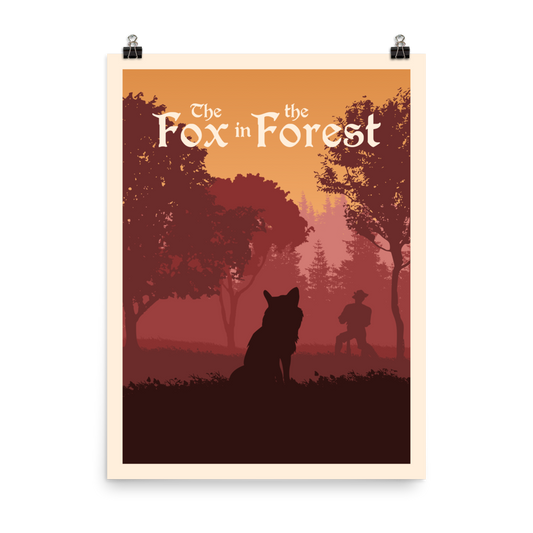 The Fox in the Forest Minimalist Board Game Art Poster