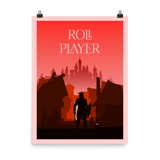 Roll Player Minimalist Board Game Art Poster