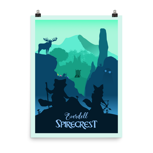 Everdell Spirecrest Minimalist Board Game Art Poster