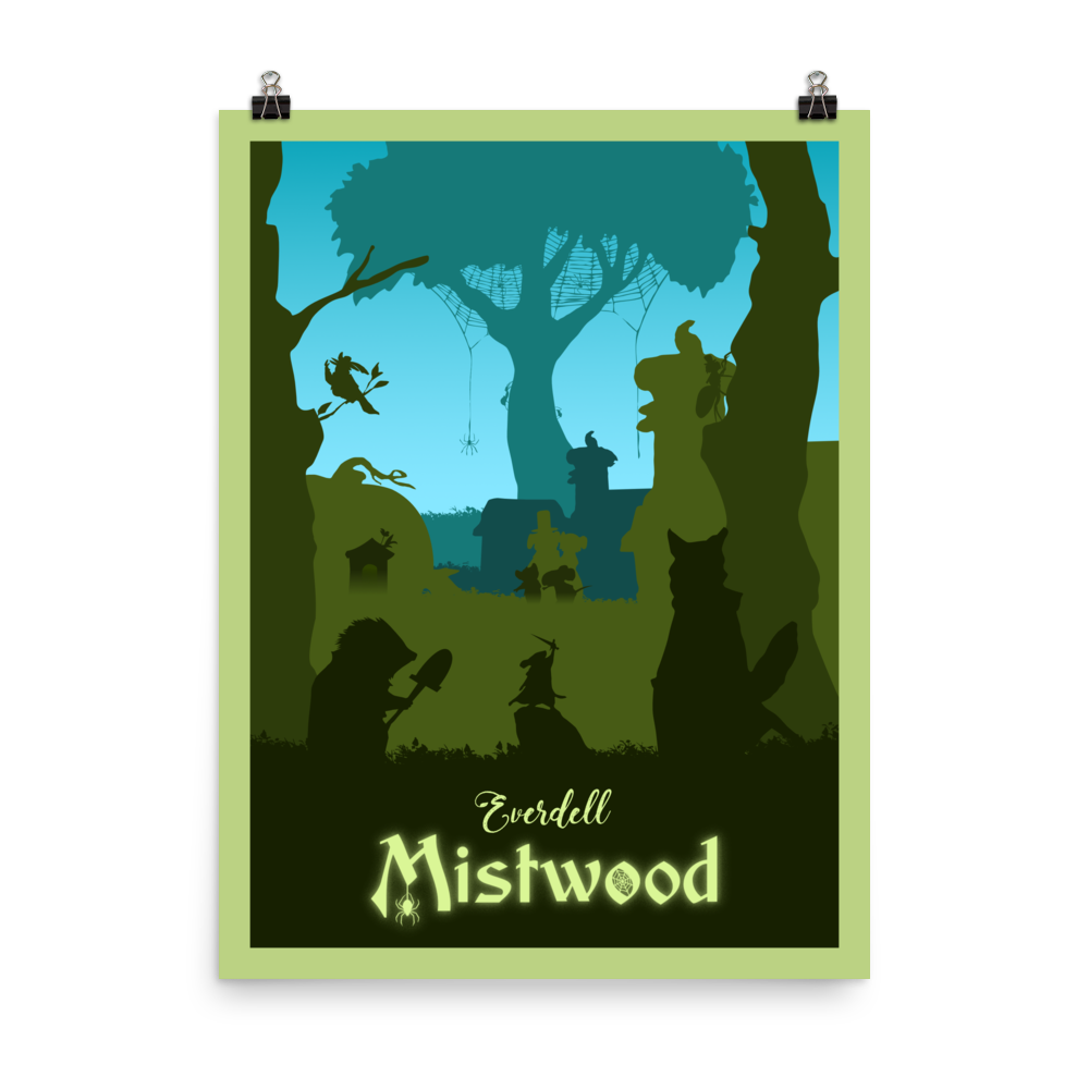 Everdell Mistwood Minimalist Board Game Art Poster