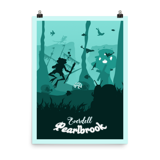 Everdell Pearlbrook Minimalist Board Game Art Poster