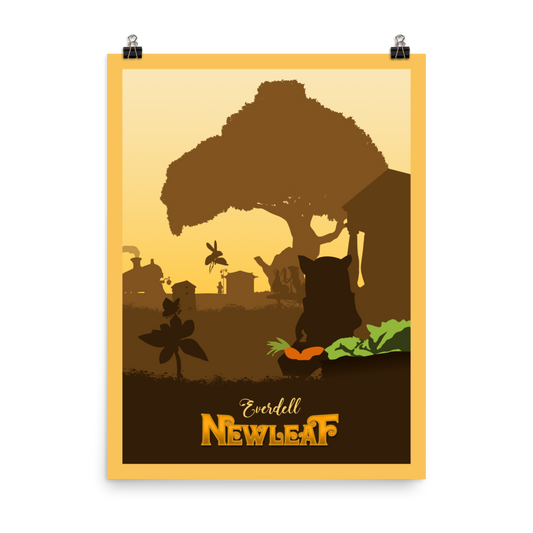 Everdell Newleaf Minimalist Board Game Art Poster
