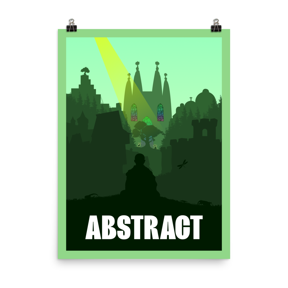 Abstract Board Game Mechanic Minimalist Board Game Art Poster