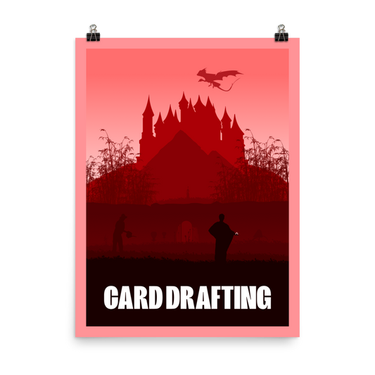 Card Drafting Board Game Mechanic Minimalist Board Game Art Poster