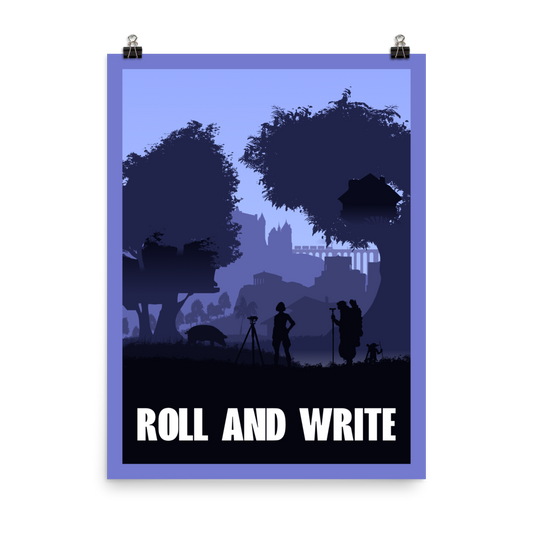 Roll and Write Board Game Mechanic Minimalist Board Game Art Poster