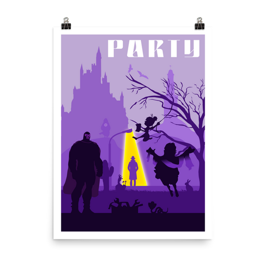 Party Board Game Mechanic Minimalist Board Game Art Poster