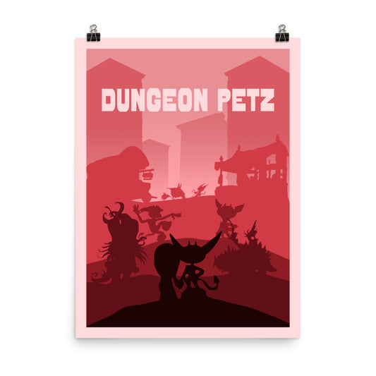 Dungeon Petz Minimalist Board Game Art Poster