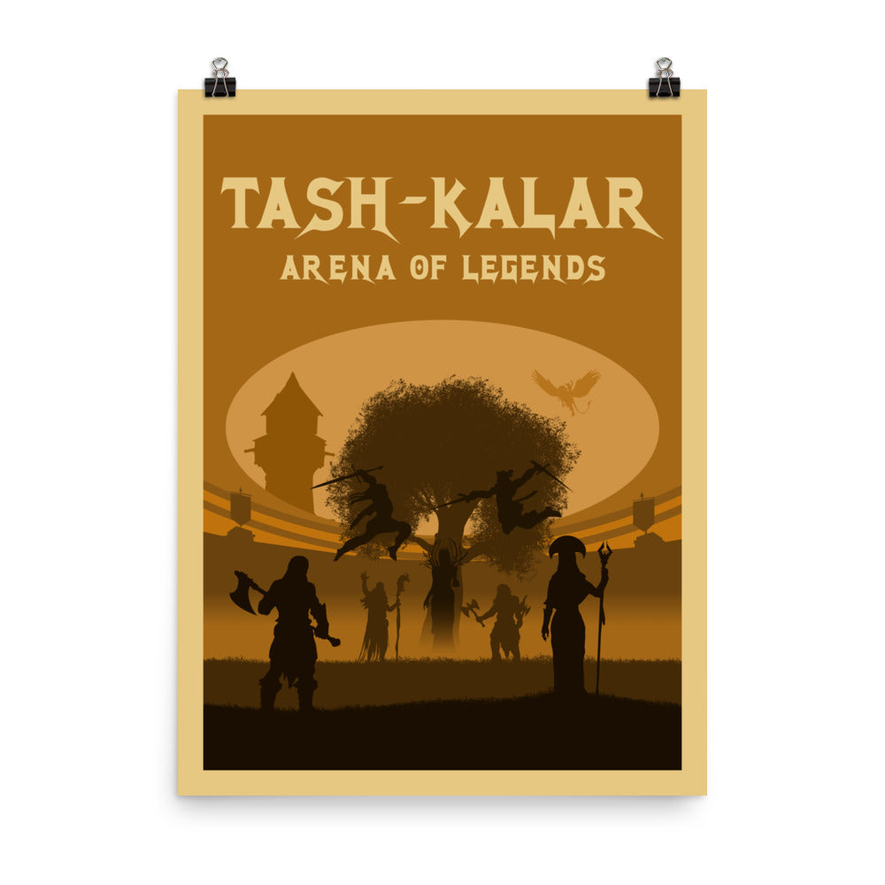Tash Kalar Arena of Legends Minimalist Board Game Art Poster