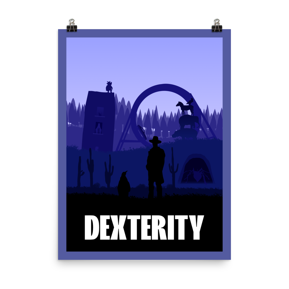 Dexterity Board Game Mechanic Minimalist Board Game Art Poster