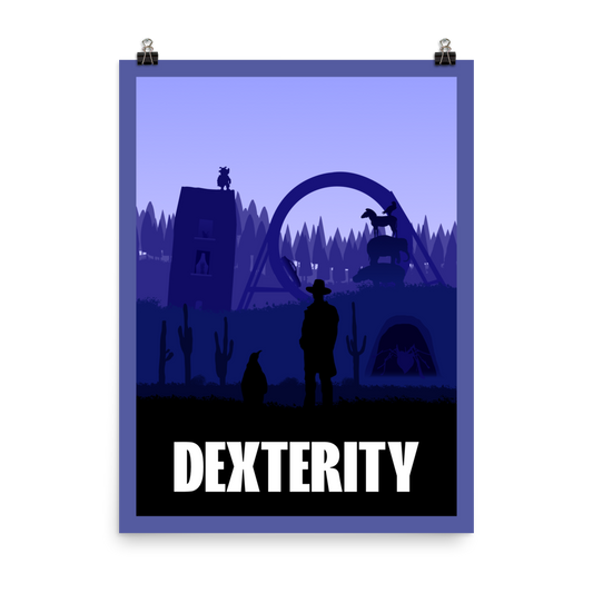 Dexterity Board Game Mechanic Minimalist Board Game Art Poster