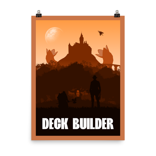 Deck Builder Board Game Mechanic Minimalist Board Game Art Poster