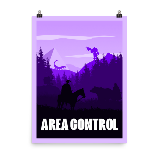Area Control Board Game Mechanic Minimalist Board Game Art Poster