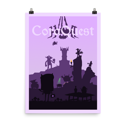 CoraQuest Minimalist Board Game Art Poster (Authorised)