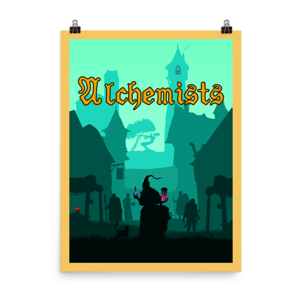 Alchemists Minimalist Board Game Art Poster