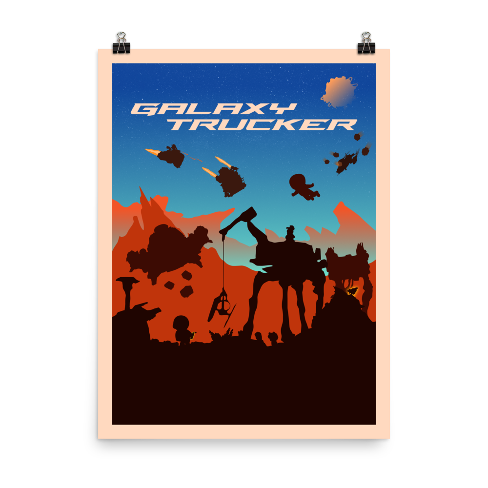 Galaxy Trucker (Dawn) Minimalist Board Game Art Poster