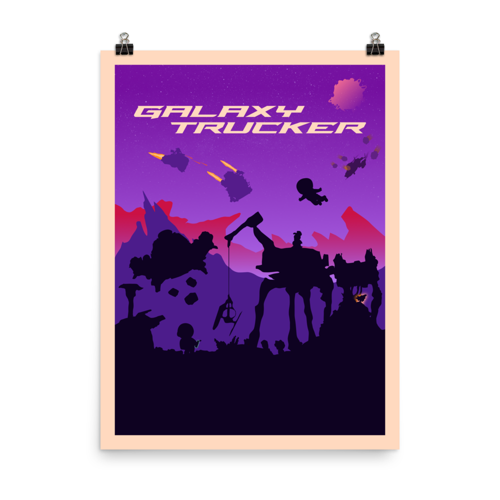 Galaxy Trucker (Twilight) Minimalist Board Game Art Poster