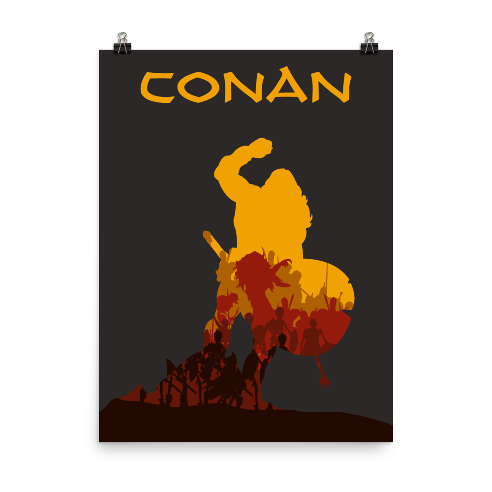 Conan Board Game Dark Silhouette Art Poster
