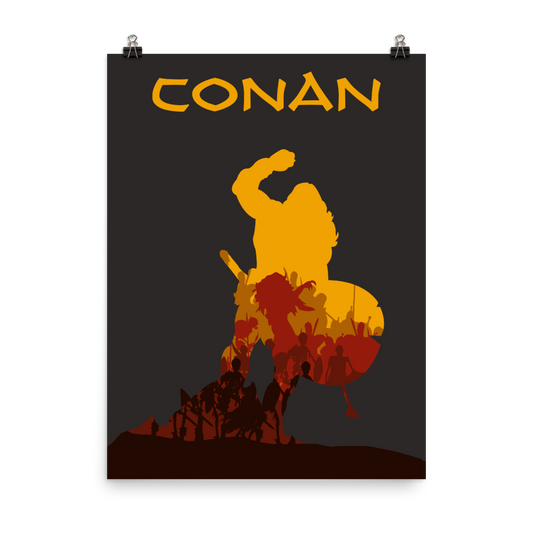 Conan Board Game Dark Silhouette Art Poster