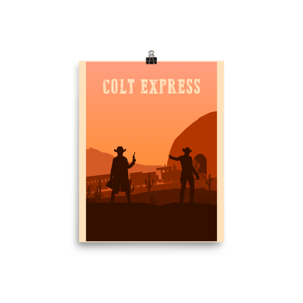 Colt Express Minimalist Board Game Art Poster