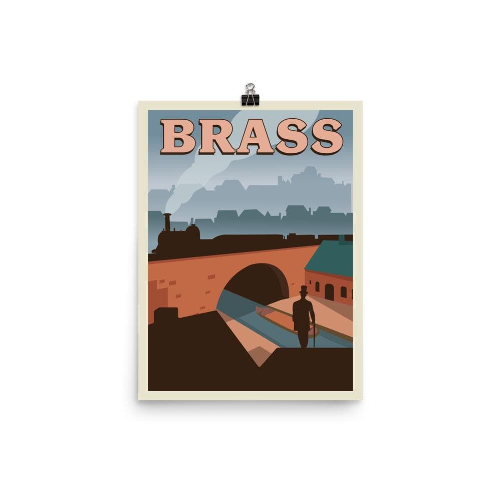 Brass Minimalist Board Game Art Poster
