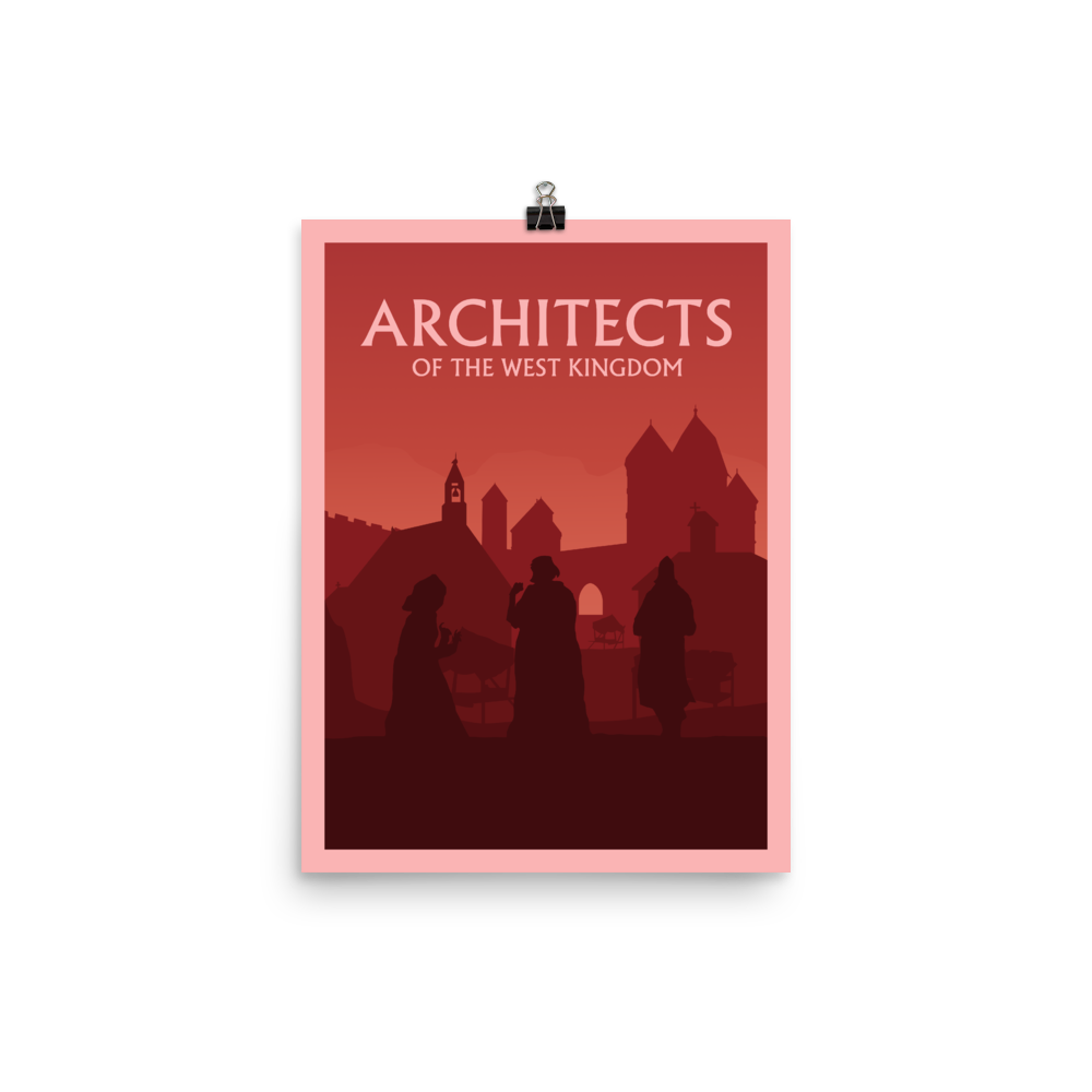 Architects of the West Kingdom Minimalist Board Game Art Poster