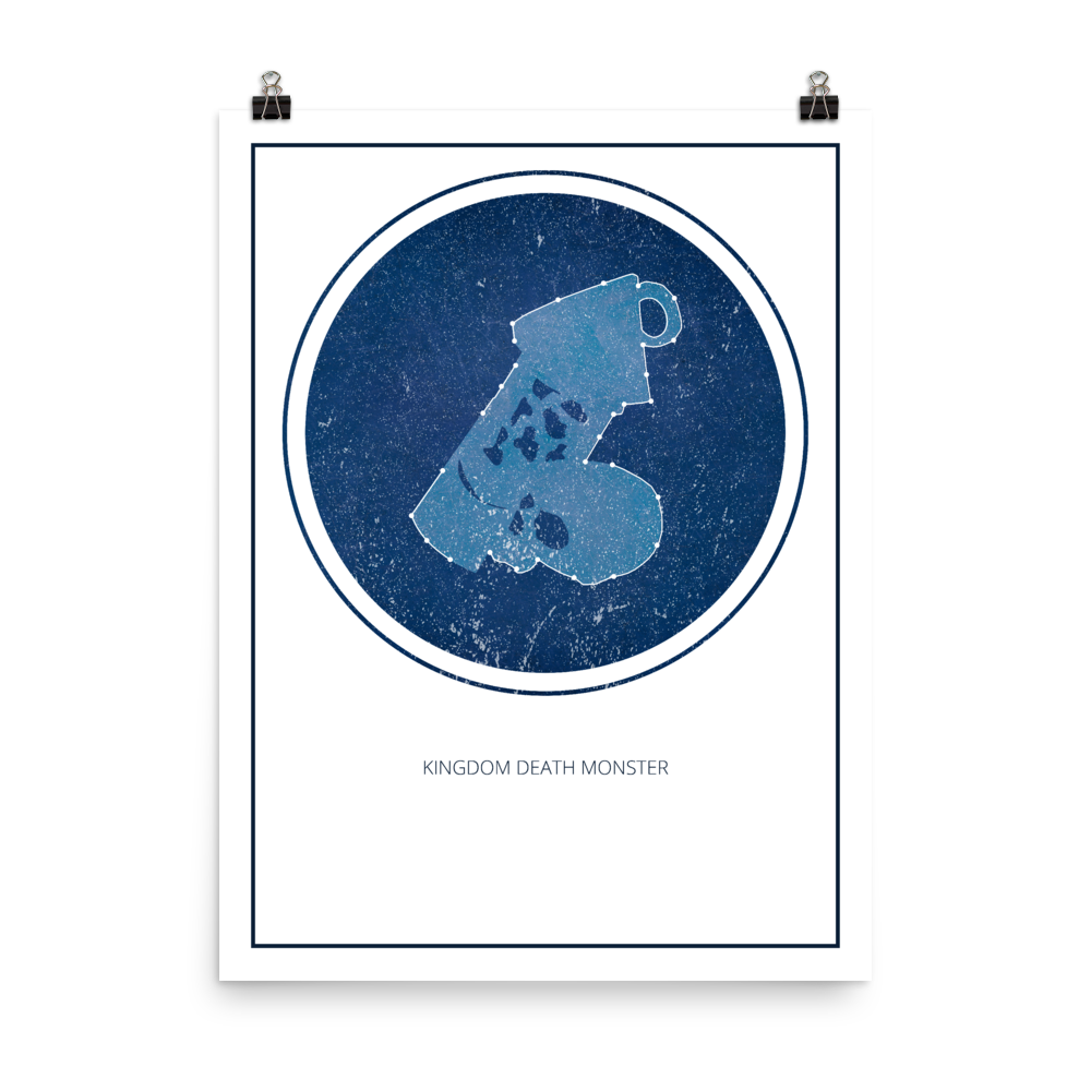 Kingdom Death Monster Board Game White Star Constellation Art Poster