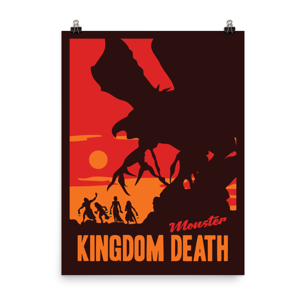 Kingdom Death Monster Minimalist Board Game Art Poster